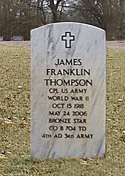 James F. Thompson Grave Marker 2