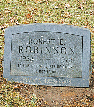 Robert E. Robinson grave marker