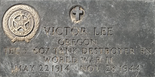 Victor Lee headstone 2