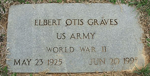 Elbert O. Graves grave marker